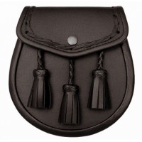 Classic Everyday Sporran Roped Braiding around the flap